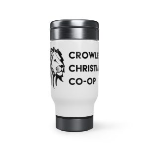Crowley Christian Co-op Stainless Steel Travel Mug with Handle, 14oz